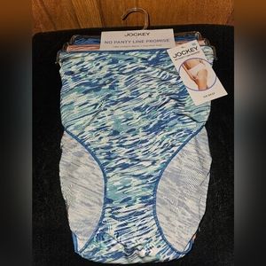 Nwt Jockey sz 9 No Panty Line Promise Hip Brief Panties 3 Pack